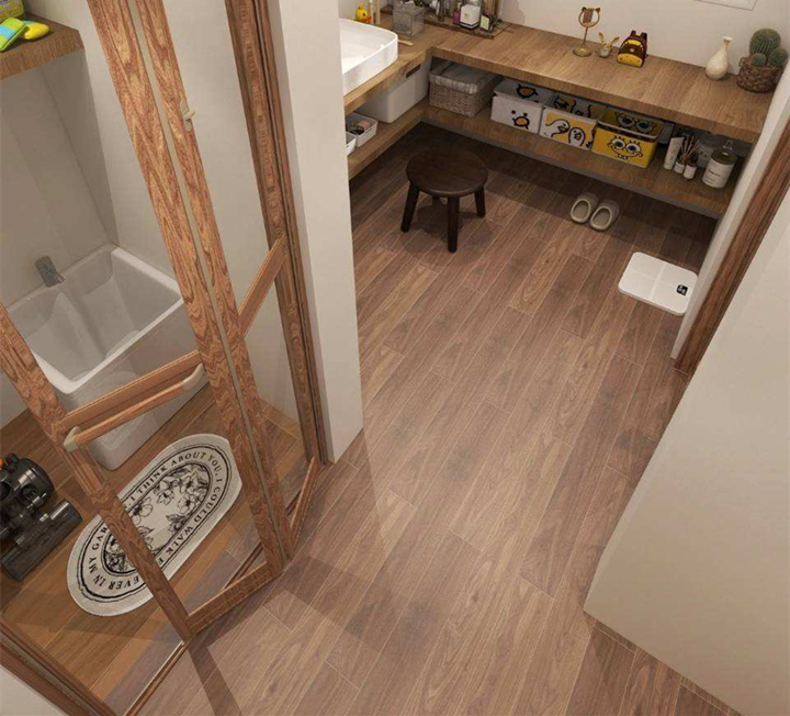 卫生间铺木纹砖效果图-1